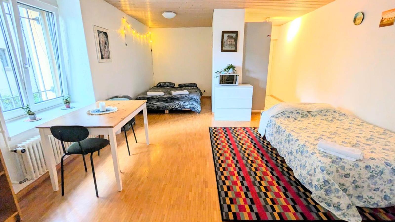 Urban Retreat - Cozy Studio With Private Patio Appartement Zürich Buitenkant foto